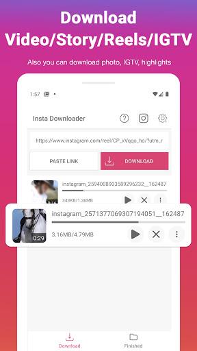 Video Downloader For Insta - IG Stories, Reels Captura de tela 0