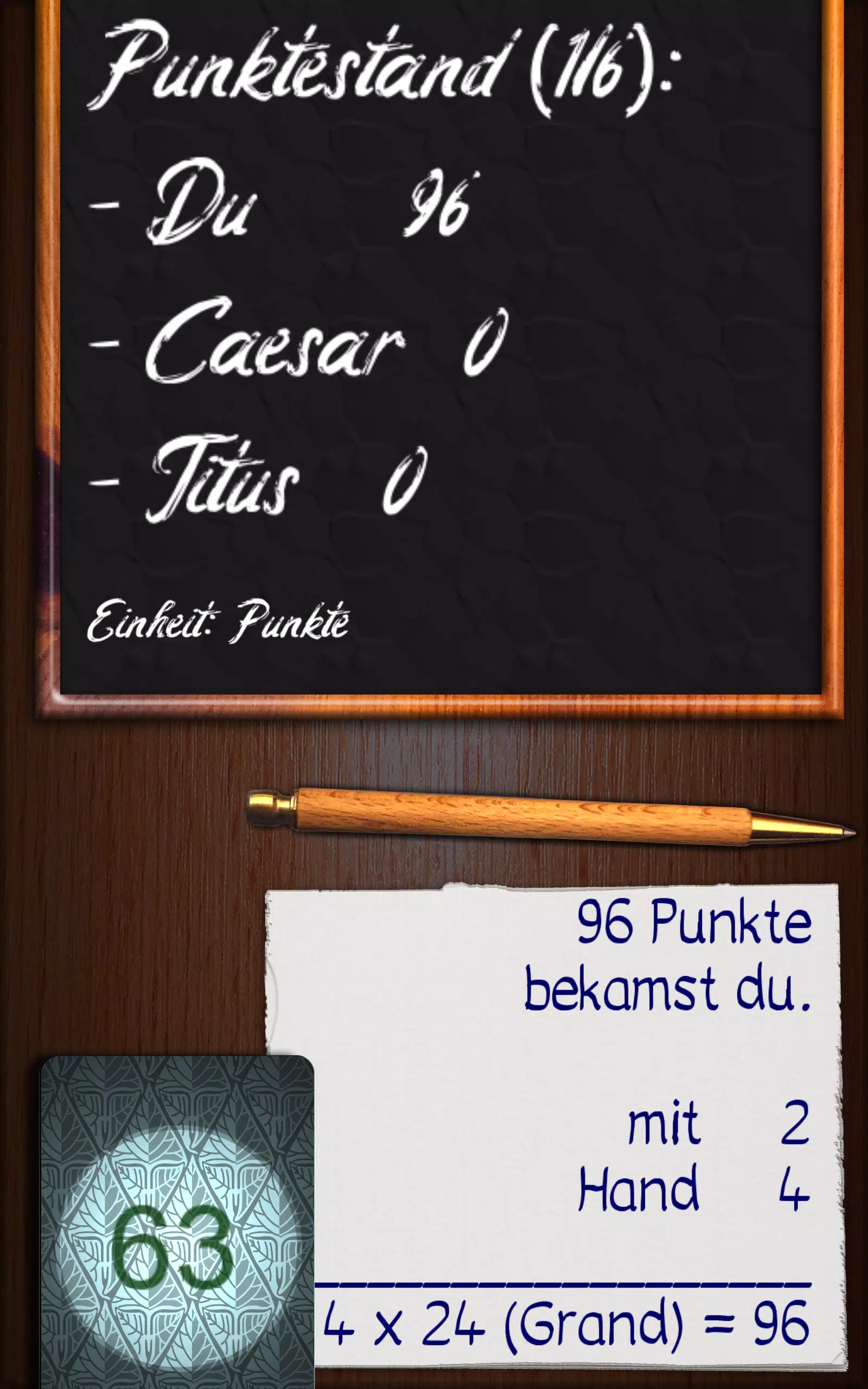 Schermata SkatGenius+ (Skat challenge) 2