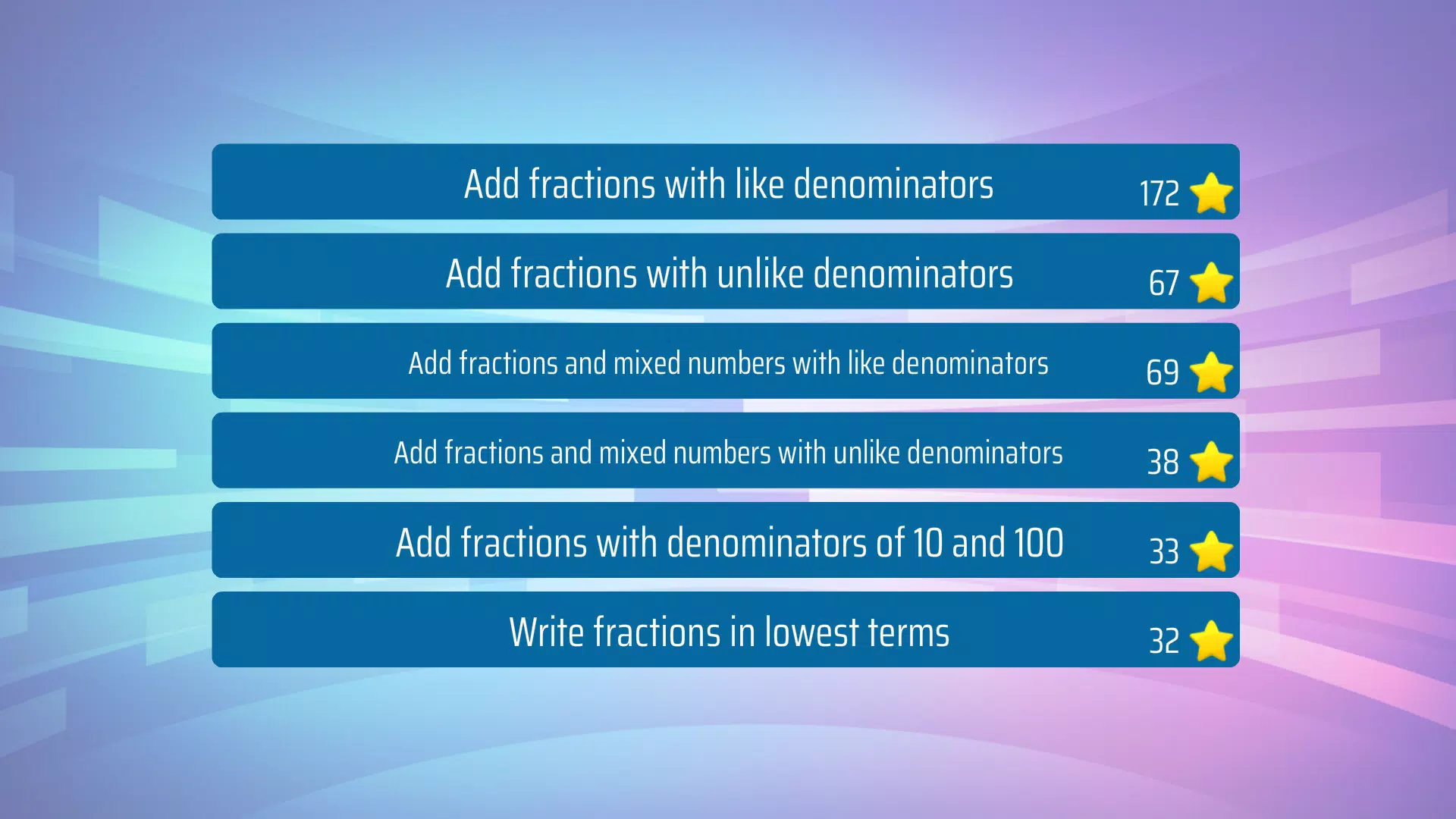 Adding Fractions Math Game Ekran Görüntüsü 0