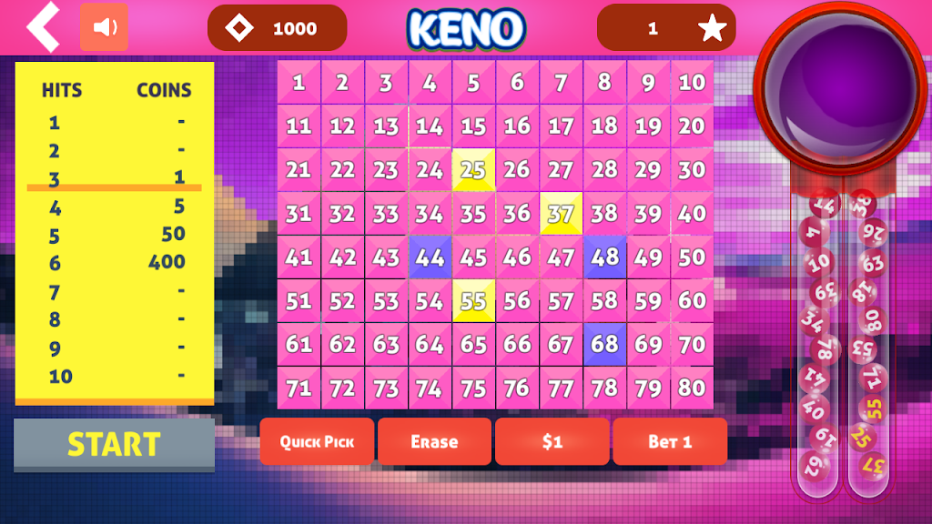 Cleo Keno - Free Keno Game Capture d'écran 1