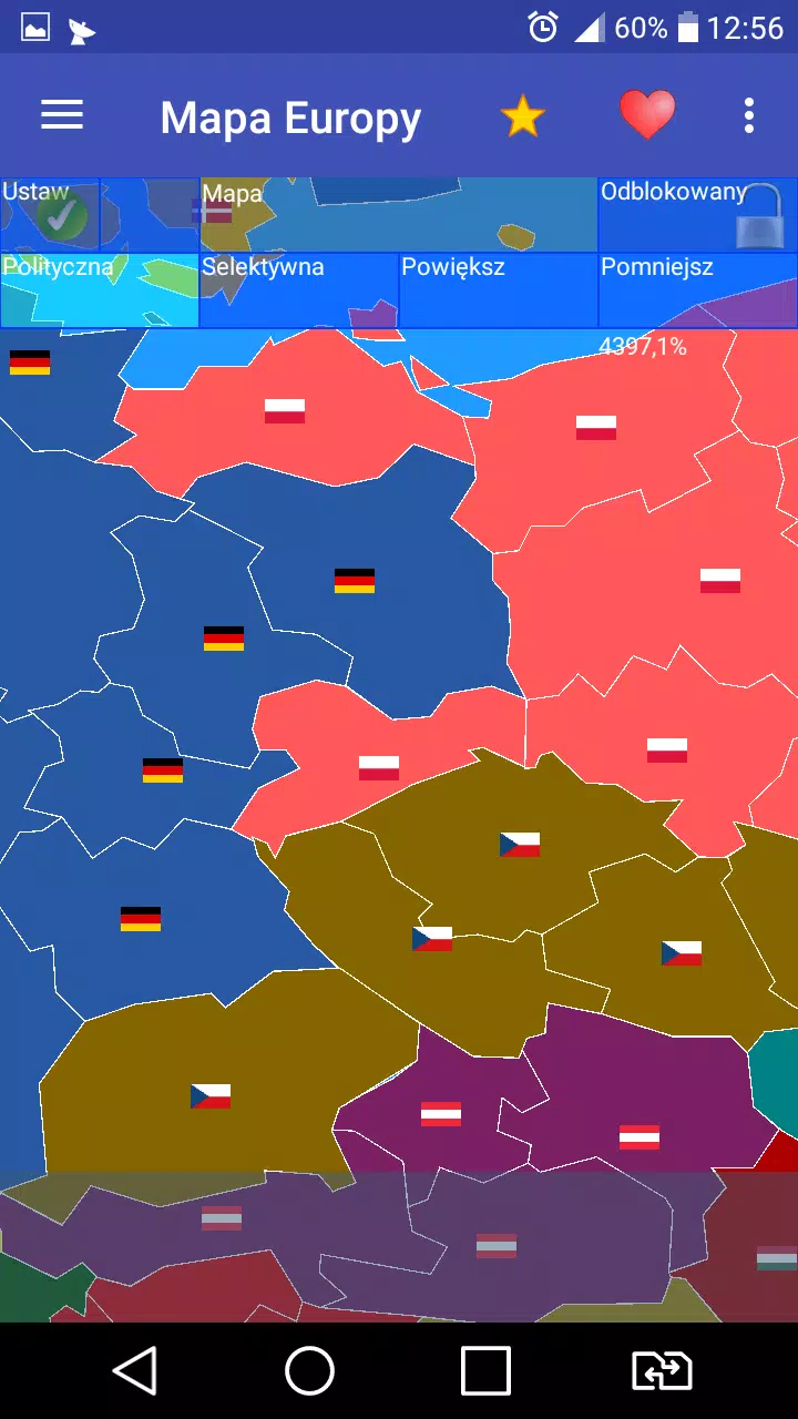 Europe map ဖန်သားပြင်ဓာတ်ပုံ 3