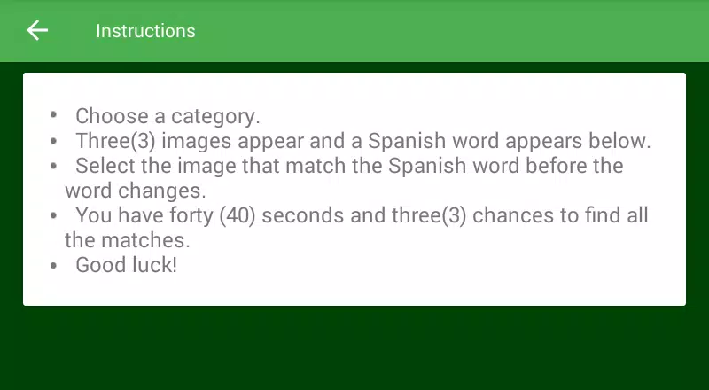 Match the Spanish Word應用截圖第1張