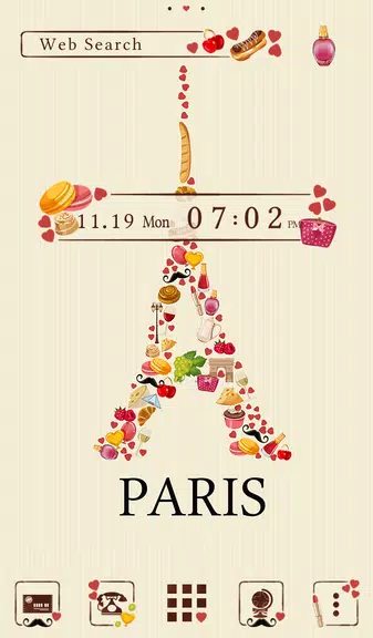 Sweet Paris Theme應用截圖第0張