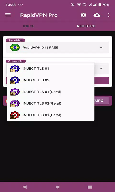 RapidVPN PRO स्क्रीनशॉट 1