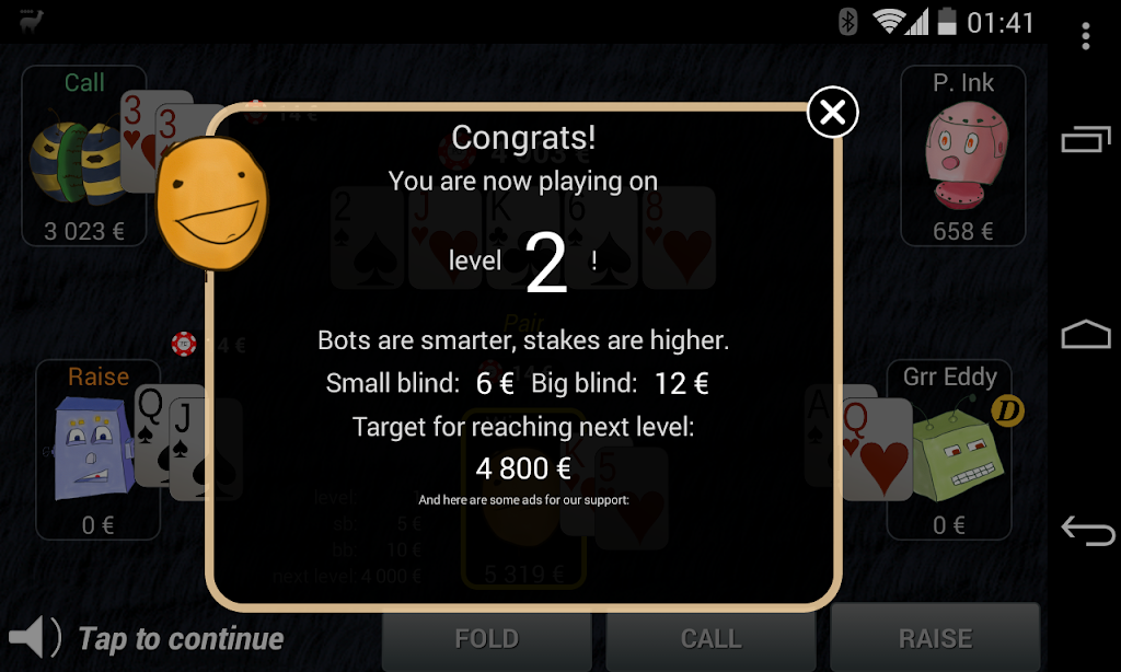 Bots Don't Bluff Offline Poker Captura de tela 2