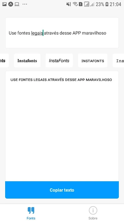 InstaFonts Captura de pantalla 2