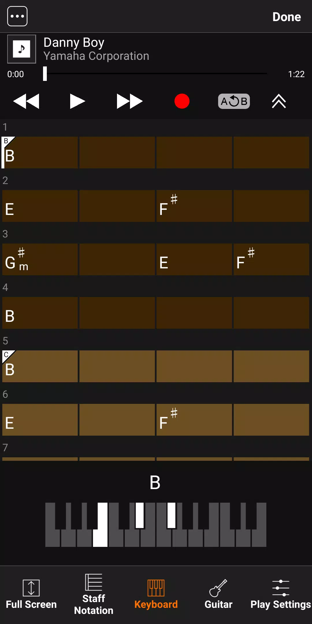 Chord Tracker Zrzut ekranu 1