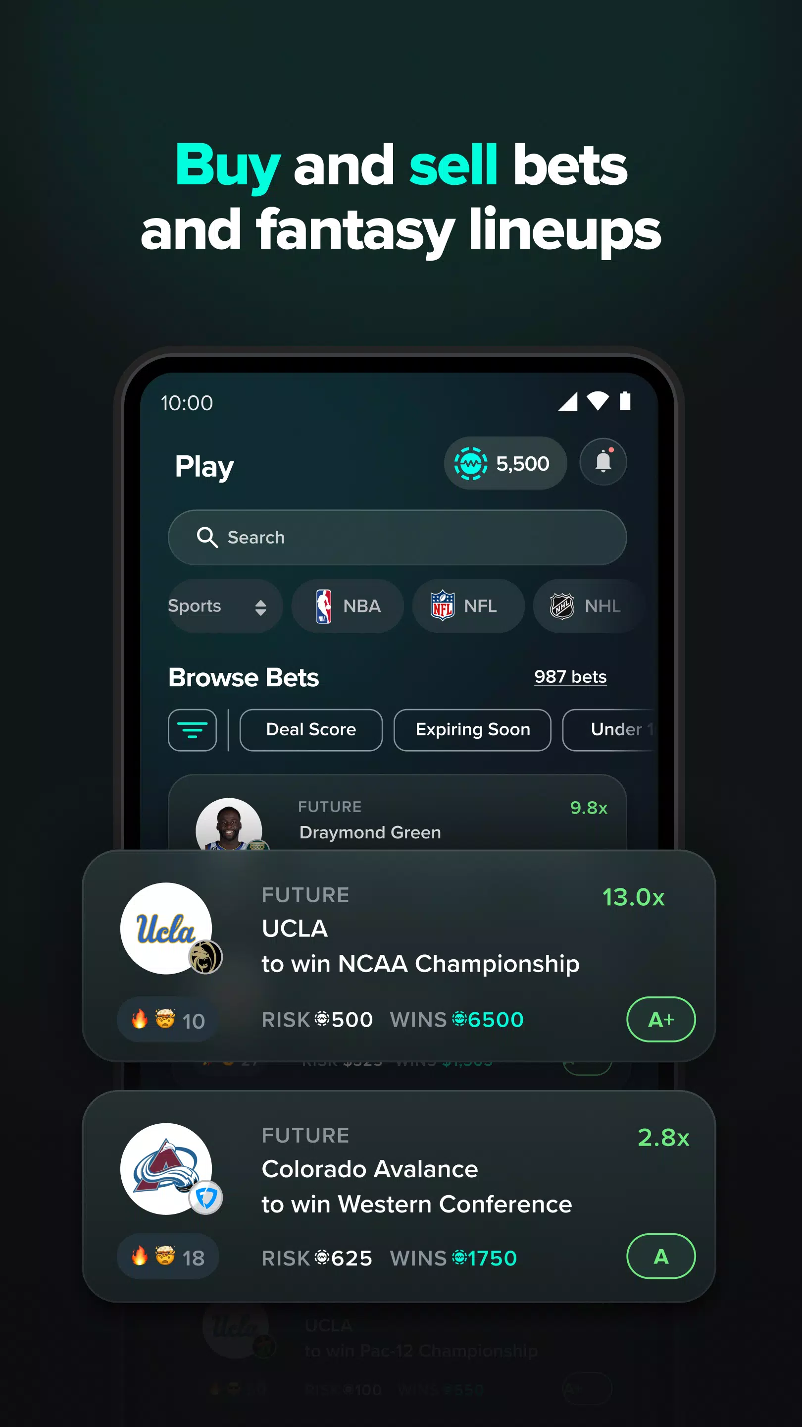 WagerWire ภาพหน้าจอ 1