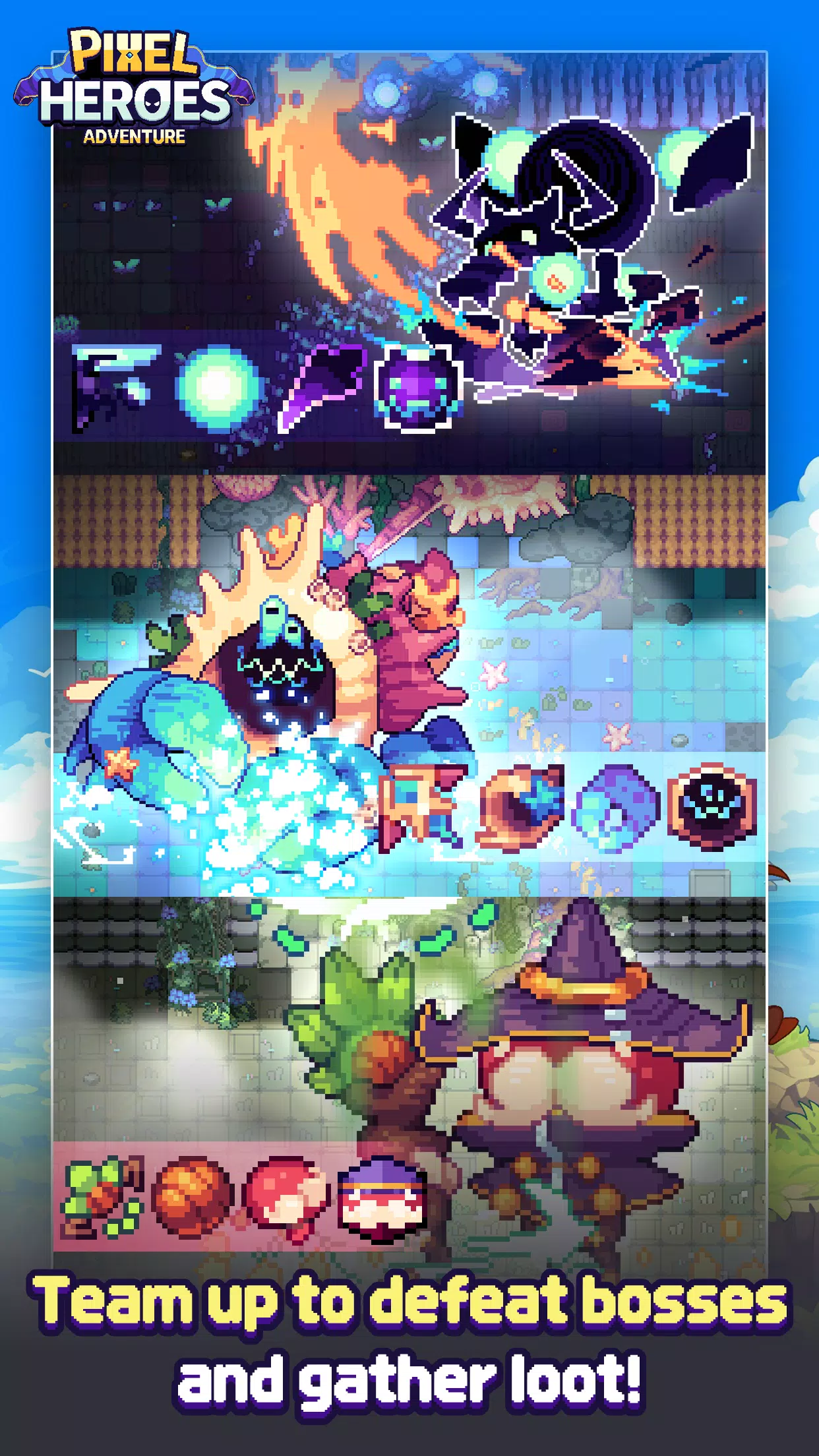 Pixel Heroes Adventure ဖန်သားပြင်ဓာတ်ပုံ 1