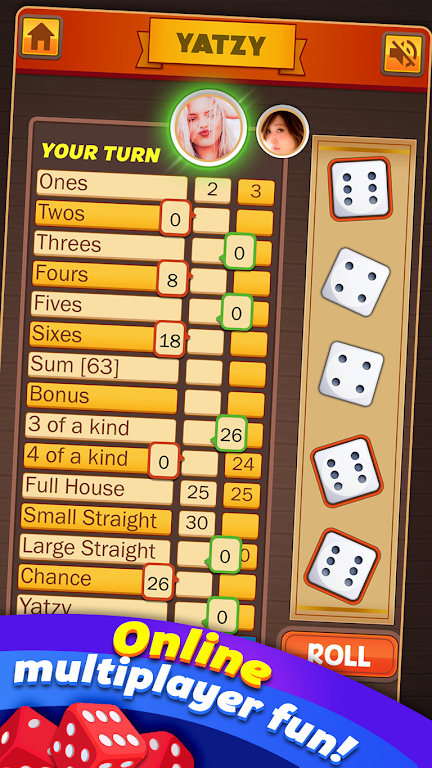 Yatzy Dice with Friends Capture d'écran 3