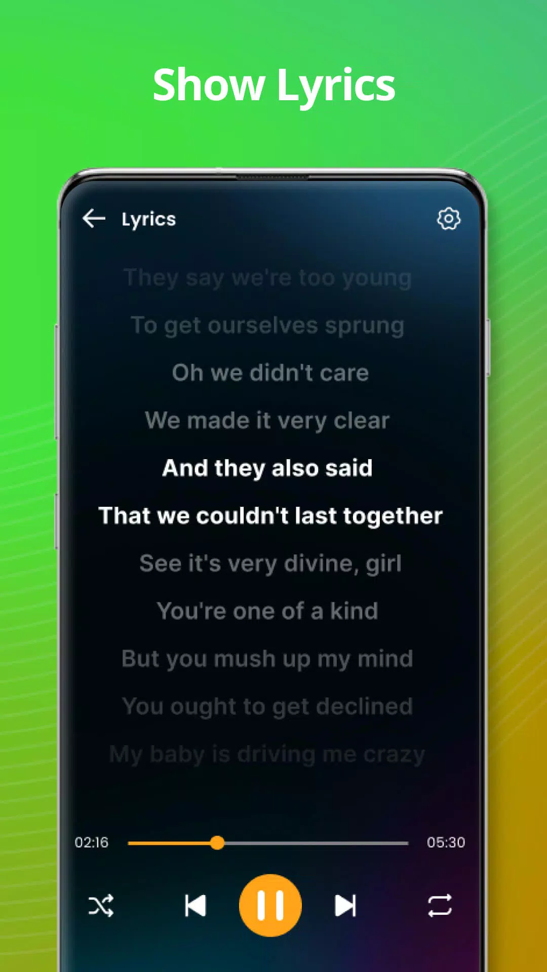 Music player Ảnh chụp màn hình 3