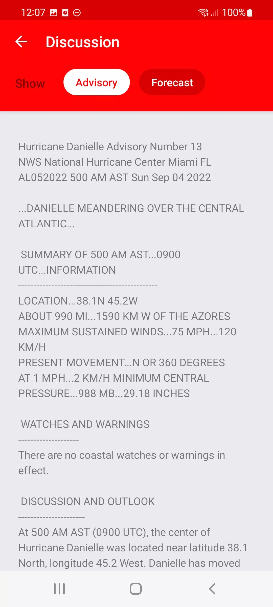 My Hurricane Tracker स्क्रीनशॉट 3