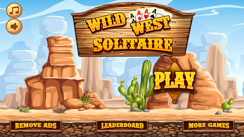 Wild West Tri Peaks Solitaire Captura de tela 0