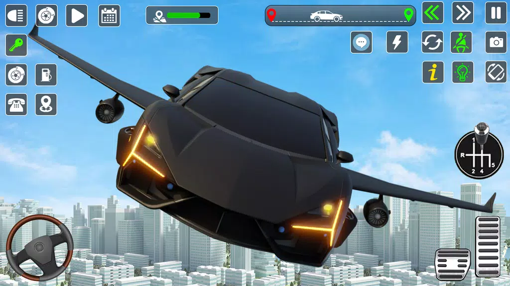 Flying Car Games Car Flight 3D ภาพหน้าจอ 1