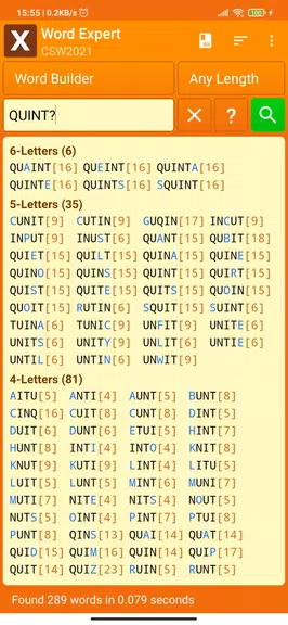 Word Expert (for SCRABBLE) Tangkapan skrin 2