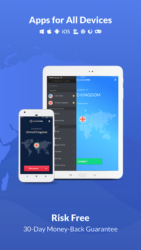 Free VPN Proxy & Hotspot WiFi security - SaferVPN Скриншот 2