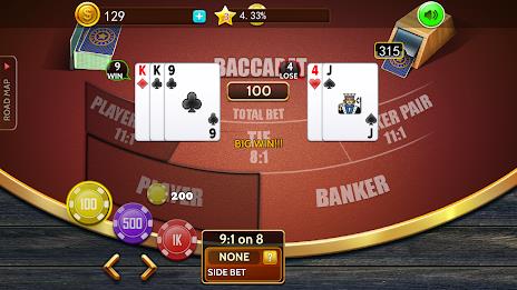 Schermata Baccarat casino offline card 2