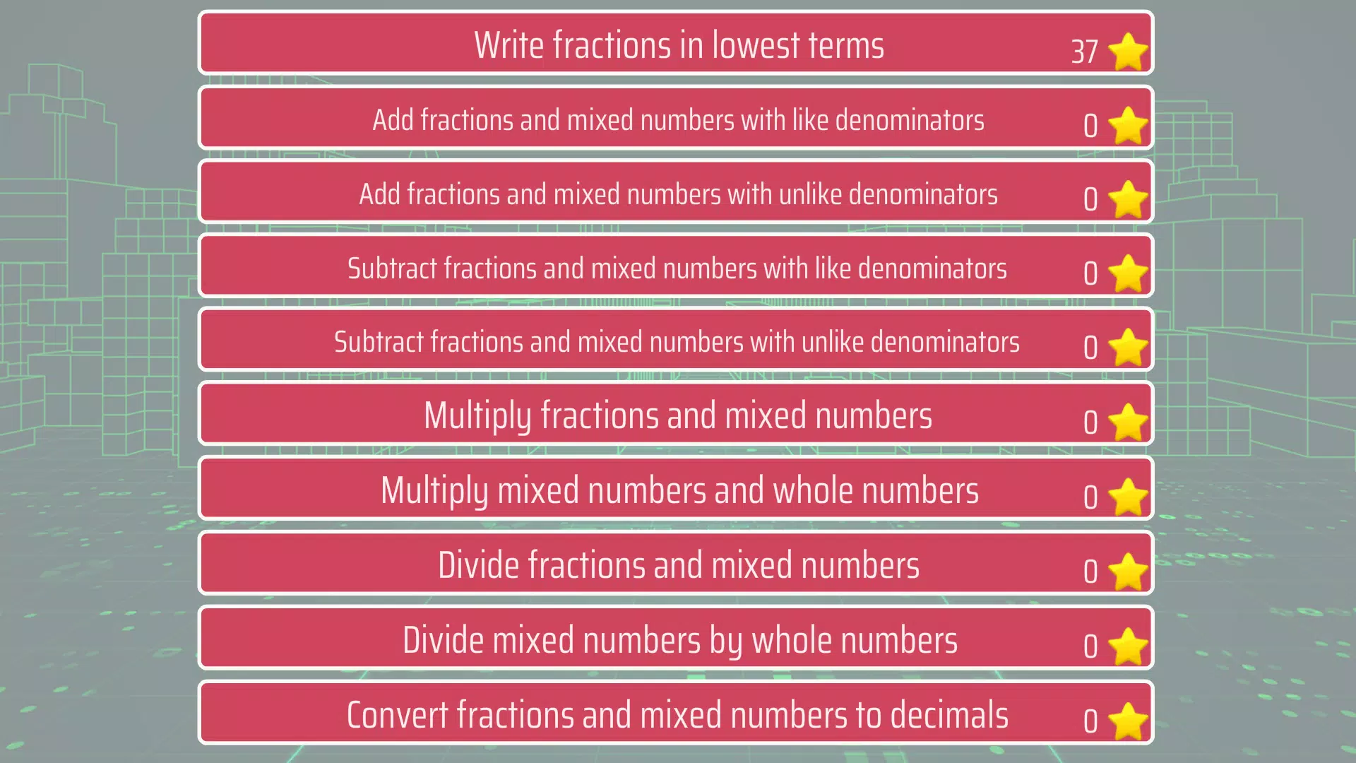 Fractions and mixed numbers Скриншот 0