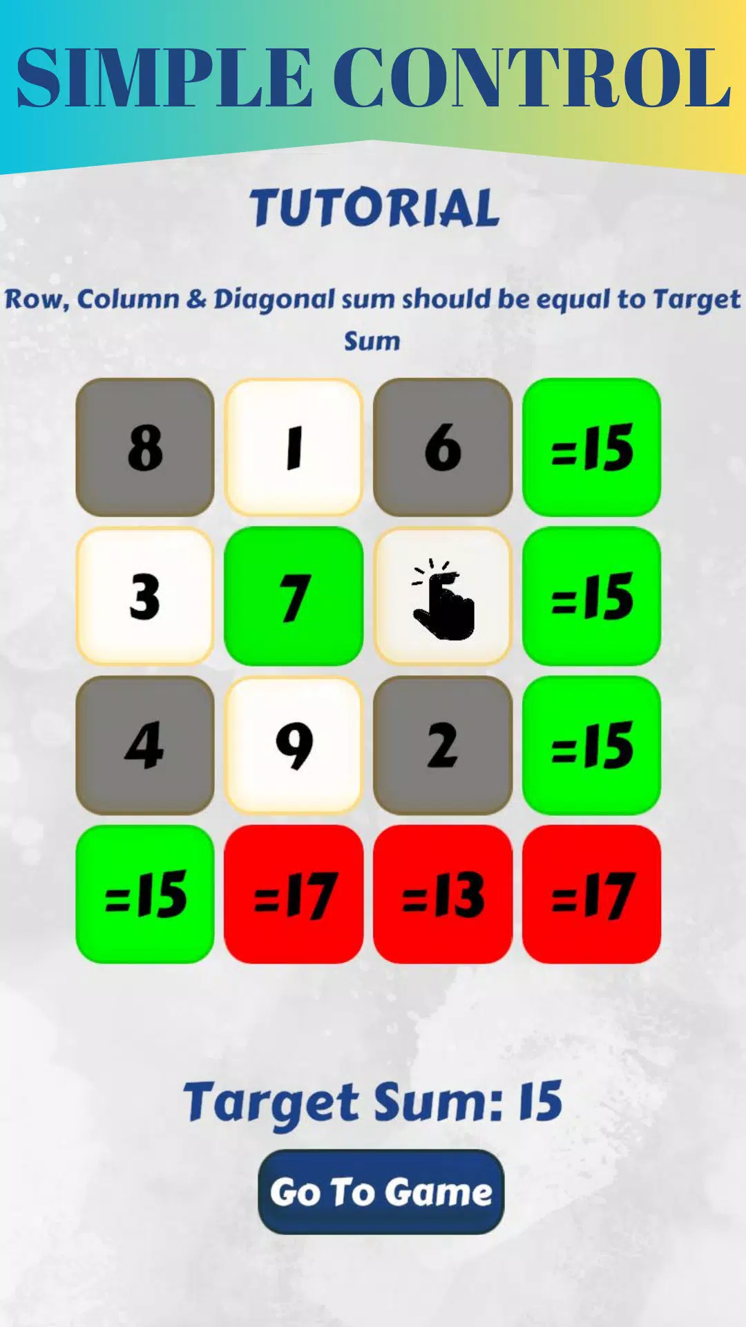 Magic Square game स्क्रीनशॉट 1