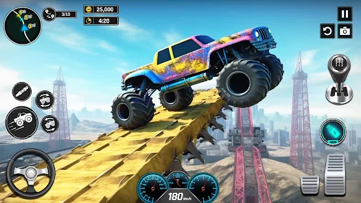Schermata Monster Truck Mega Ramp - Extreme Stunts GT Racing 1
