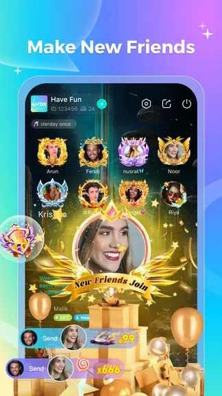 Wyak-Voice Chat&Meet Friends Capture d'écran 1