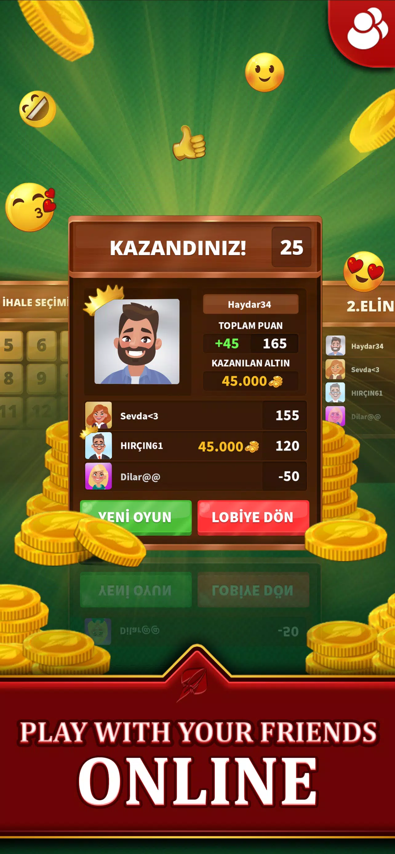 Spades - Batak Online HD应用截图第3张