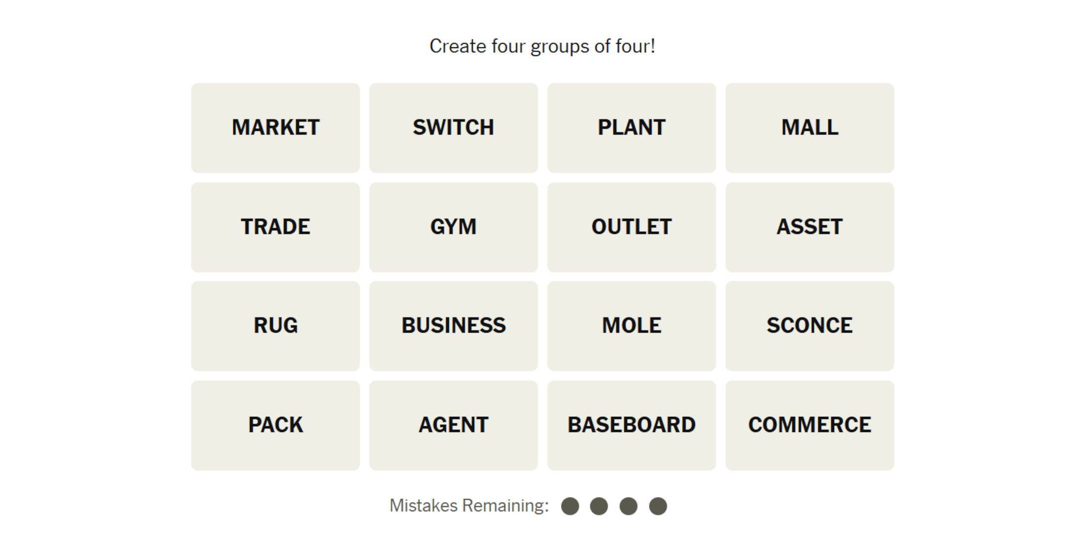 NYT Connections Puzzle #585