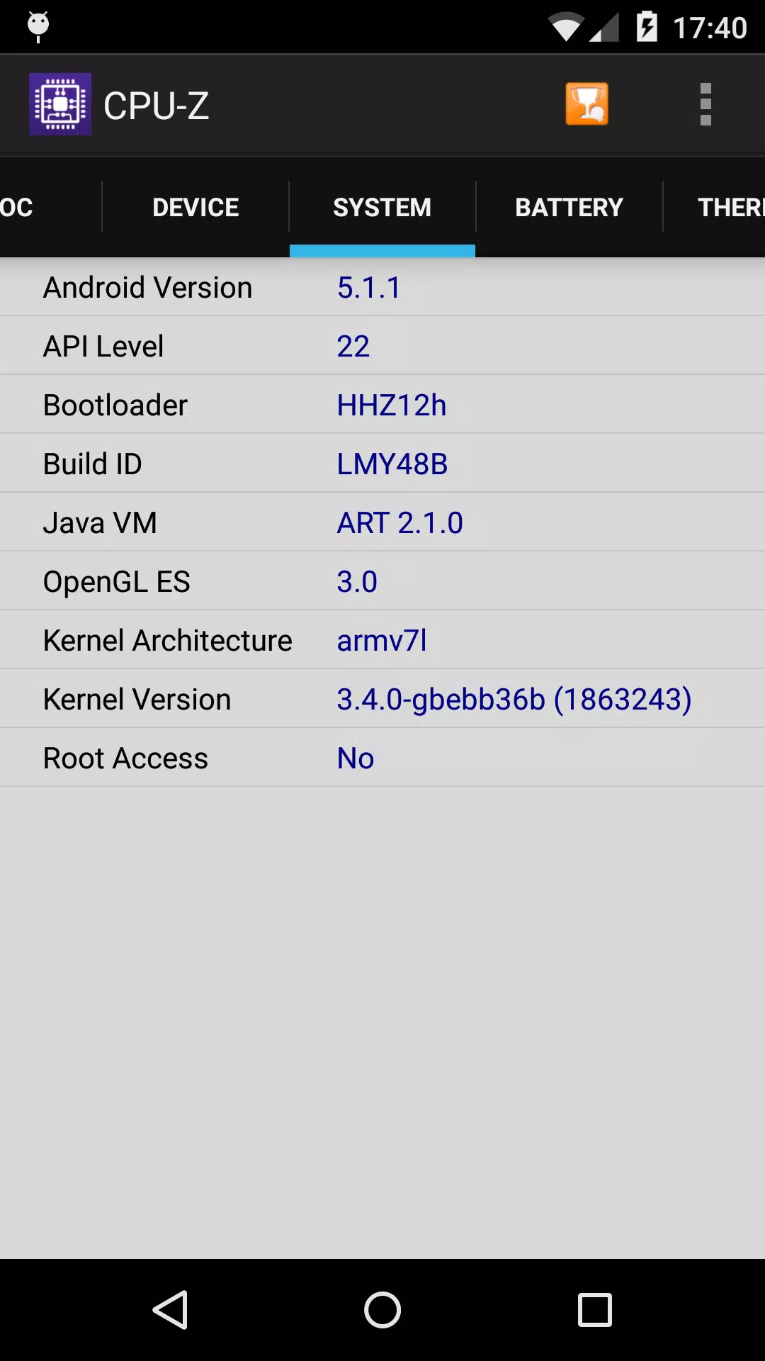 CPU-Z ဖန်သားပြင်ဓာတ်ပုံ 2