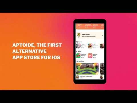 Aptoide iOS app marketplace interface showing app selection