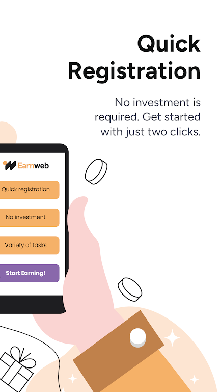 Earnweb: Earning app & website 스크린샷 1