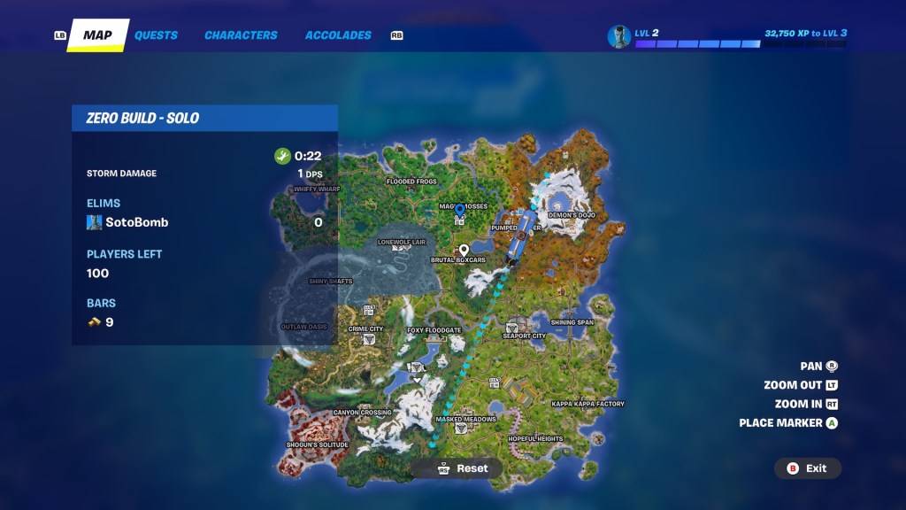 Fortnite 6 장, 시즌 2의 모든 암시장 위치.