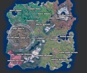 Fortnite移動地圖指南：位置，NPC，產卵