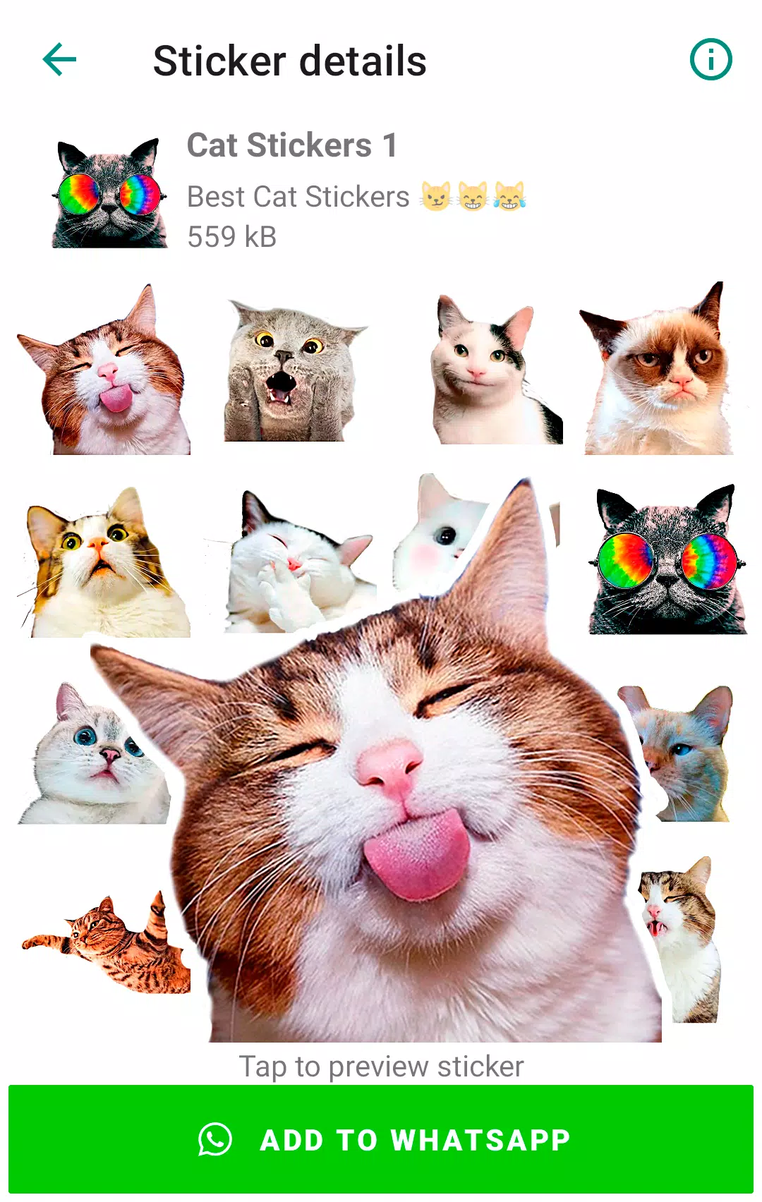 Cute Cat Stickers for WhatsApp應用截圖第0張