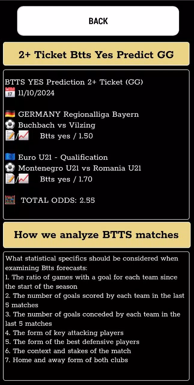 Btts predictions gg/ng Tangkapan skrin 1