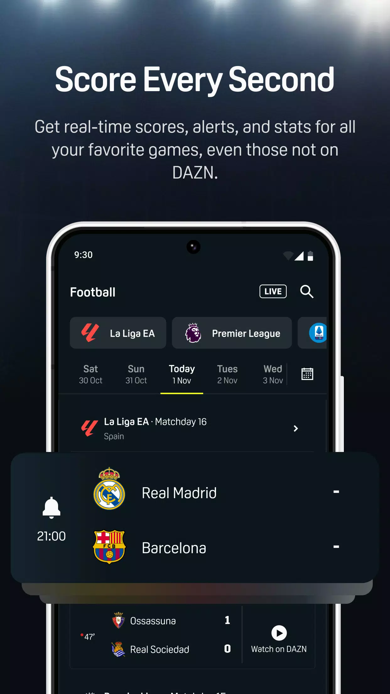 DAZN - Watch Live Sports 스크린샷 3