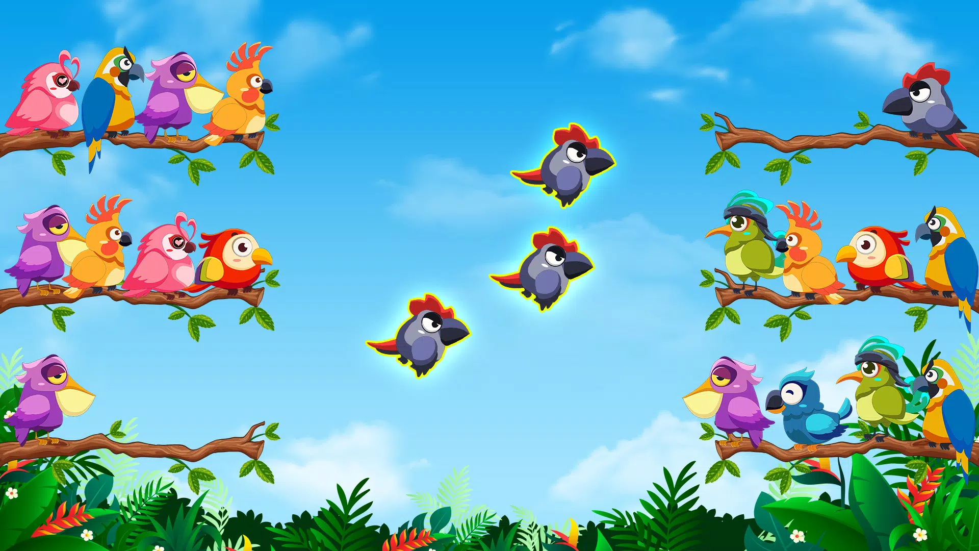 Bird Sort: Color Puzzle Game Скриншот 0