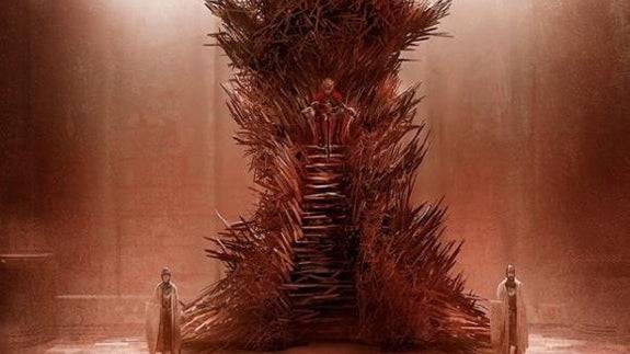 氷と火の世界でアーティストのマーク・シモネッティによって描かれた鉄の玉座（画像：ジョージR.R.マーティン）