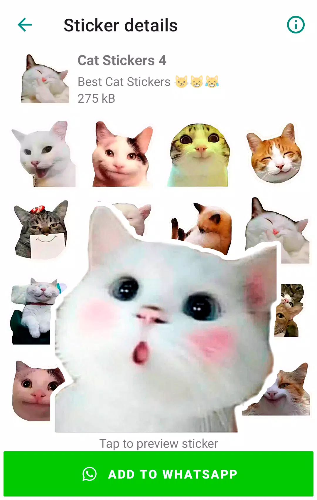 Cute Cat Stickers for WhatsApp應用截圖第3張