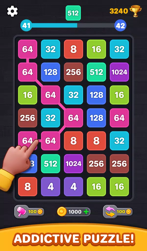 2048 Number Puzzle: Merge Game ဖန်သားပြင်ဓာတ်ပုံ 1