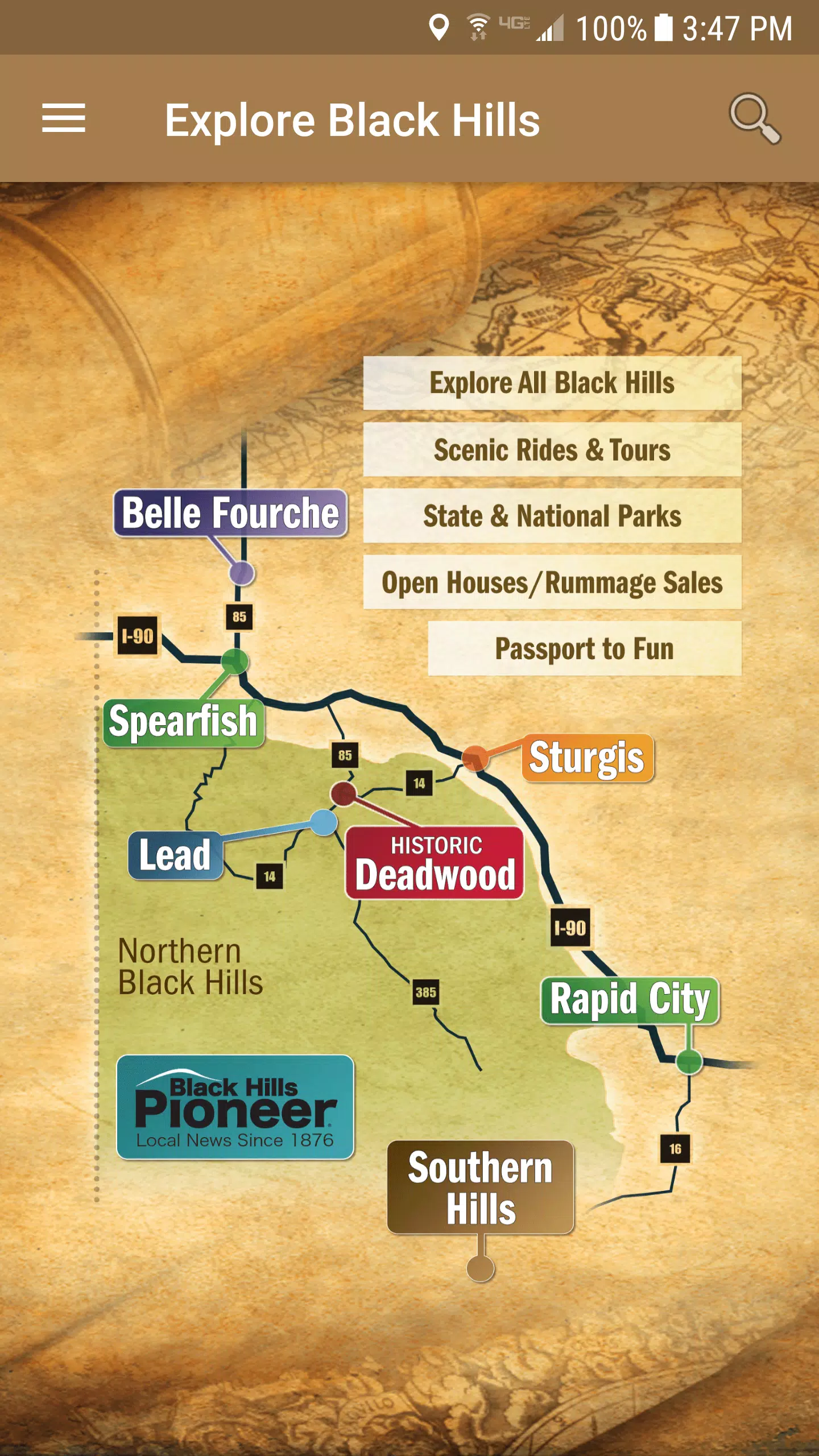 Explore Black Hills ภาพหน้าจอ 0