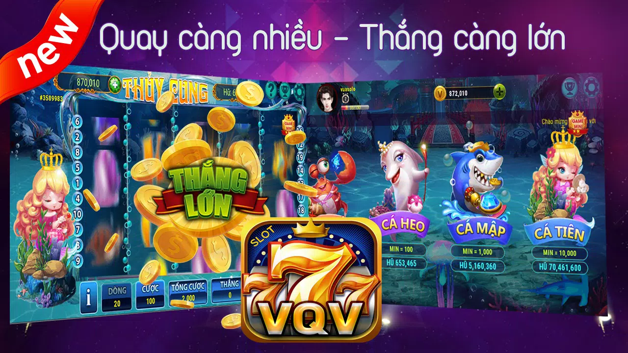 Slot VQV - Đẳng Cấp Nổ Hũ ภาพหน้าจอ 1