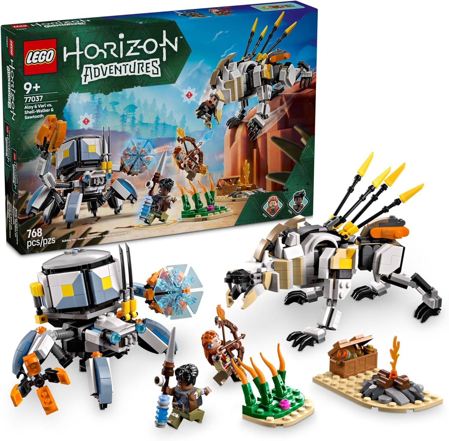 Lego Horizon Adventures Aloy & Varl kumpara sa Shell-Walker & Sawtooth