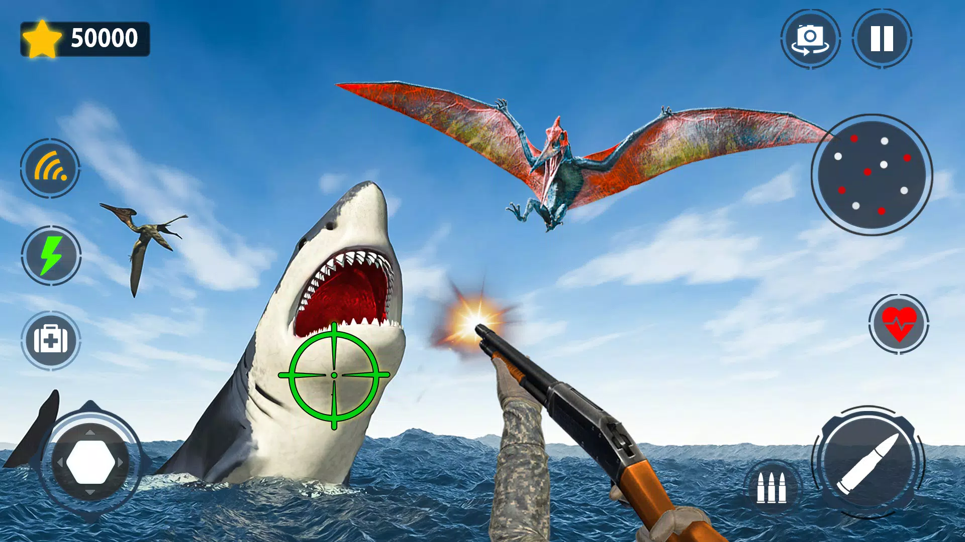 Shark Games & Fish Hunting Schermafbeelding 3