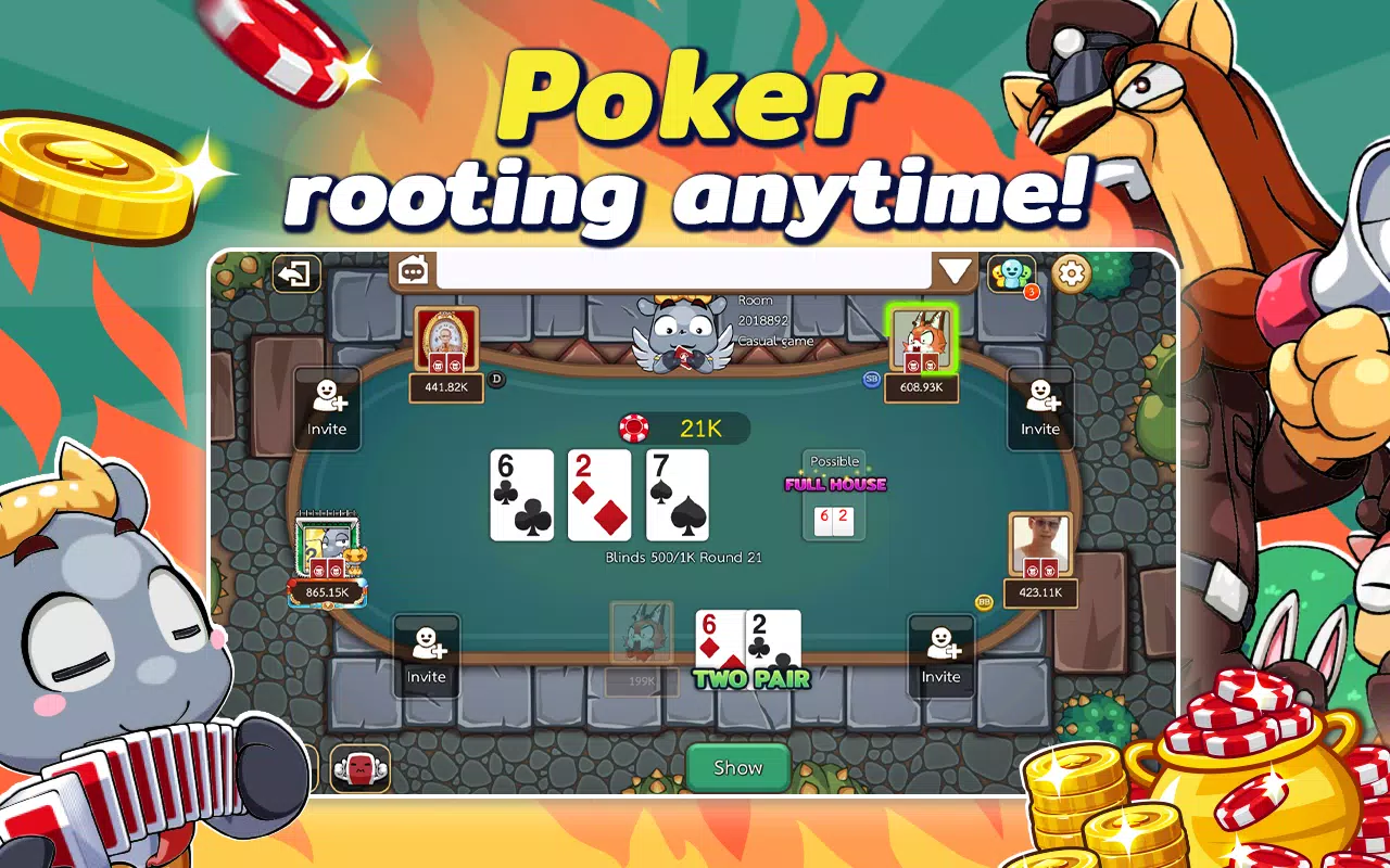 Dummy & Toon Poker ดัมมี่ทุย Tangkapan skrin 2