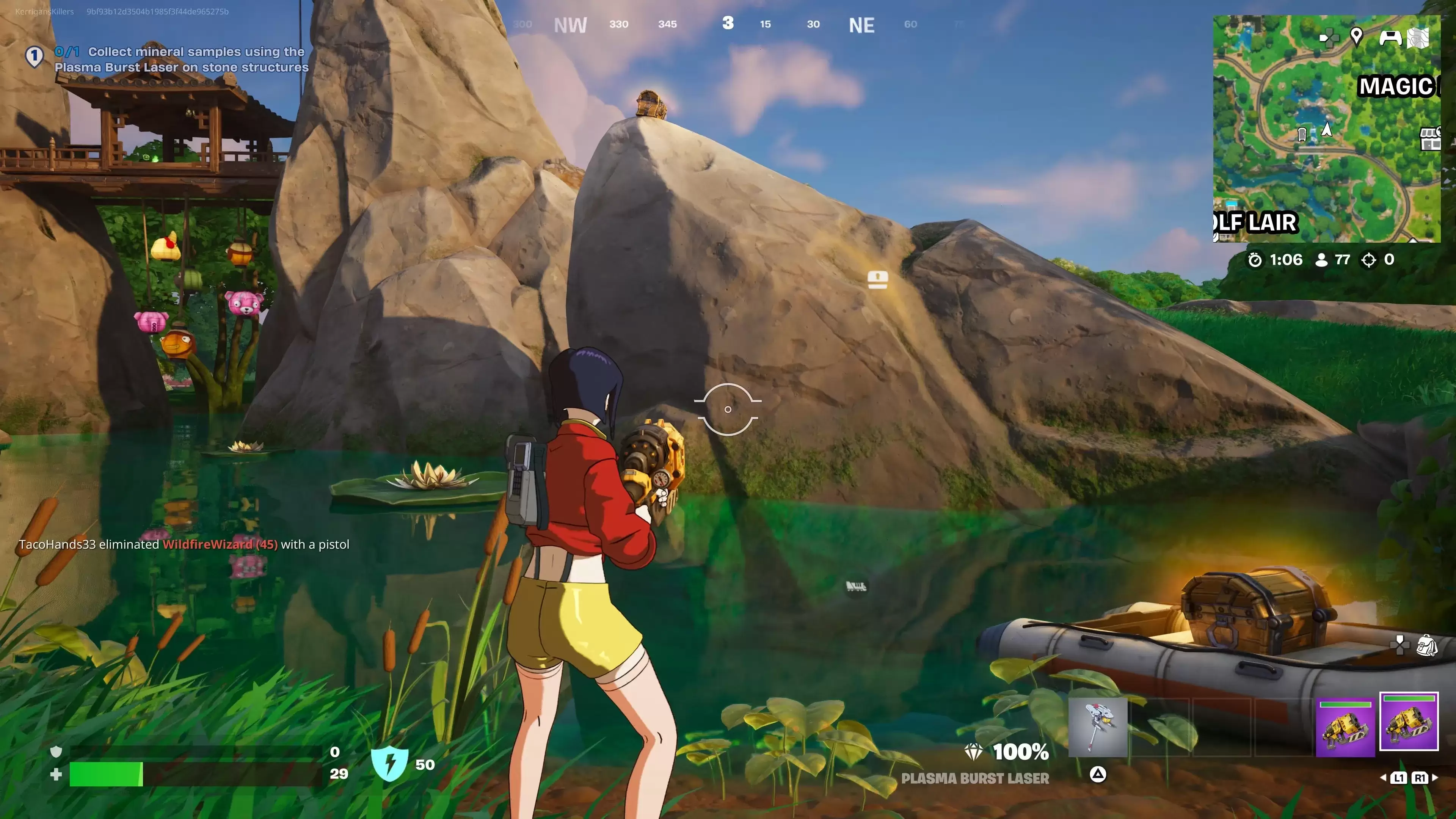 「Fortnite第6章でプラズマバーストレーザーを備えたミネラルサンプルの収集ガイド」