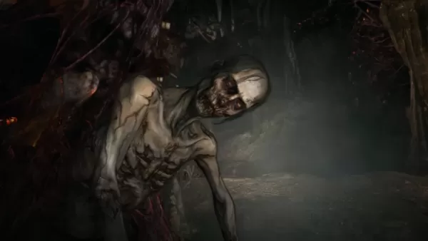 A screenshot from Dying Light: The Beast showing a zombie stuck to a wall, barely able to move