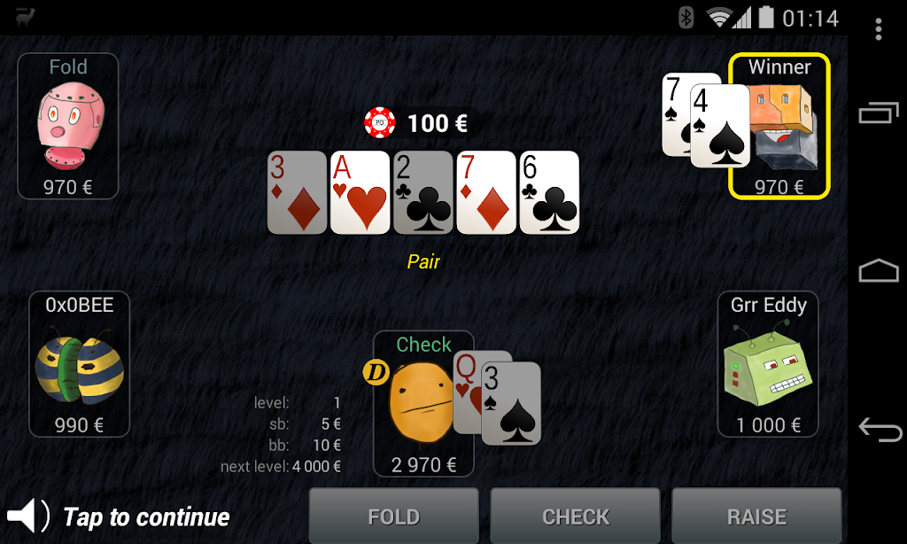 Bots Don't Bluff Offline Poker Captura de tela 3