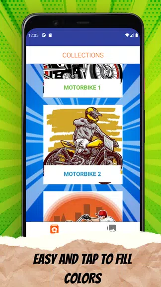 MotorBike Coloring Page स्क्रीनशॉट 1