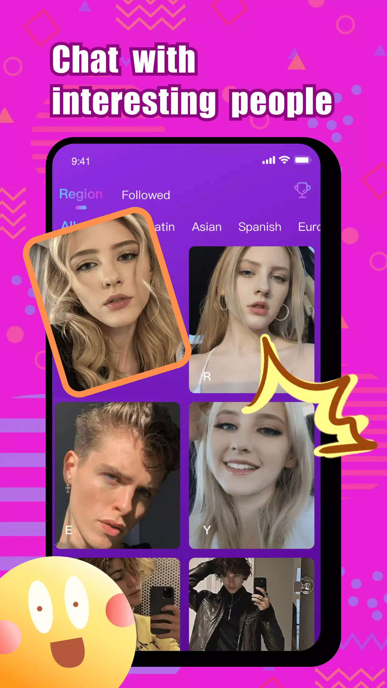 Wonk - live video chat Скриншот 0