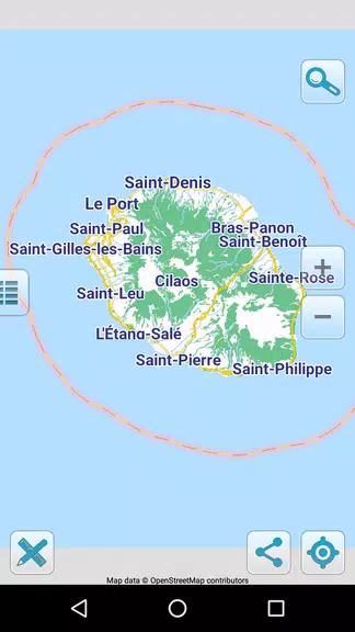 Map of Reunion offline スクリーンショット 0
